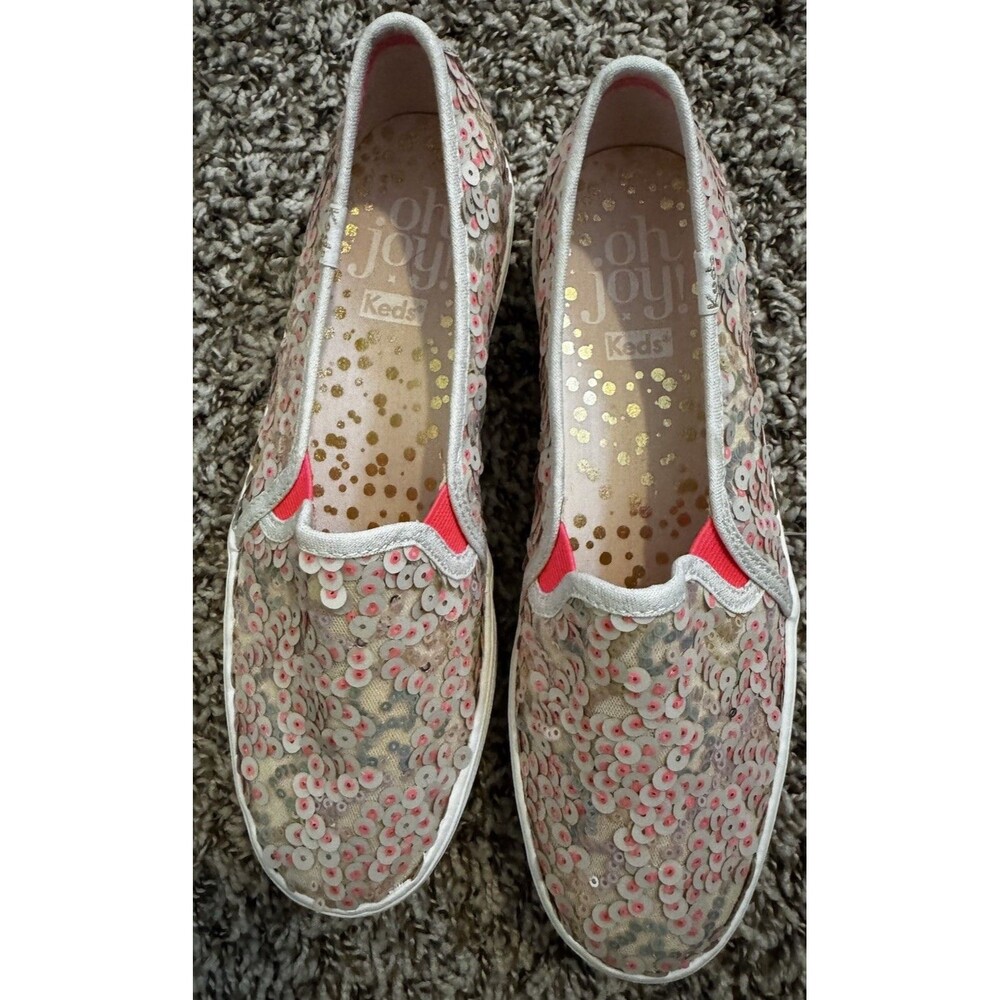 Keds x Oh Joy! WF62385 Triple Decker Sequin Slip On Women's Size US 6 UK 3.5